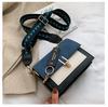 Korean Style Frosted Fabric Color Block Shoulder Bag - Autumn/Winter Fashion