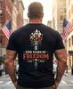 Men's 250 Years Freedom Torch Anniversary USA T-Shirt Crew Neck Cotton