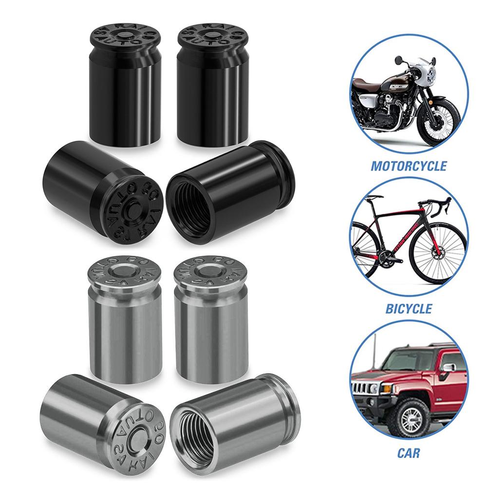 ASQ1 4PCS Tire Valve Stem Caps for Car Tires Universal Stem Covers for Car Leak Proof Stem Cover for SUV Truck Bicycle Motorcycles