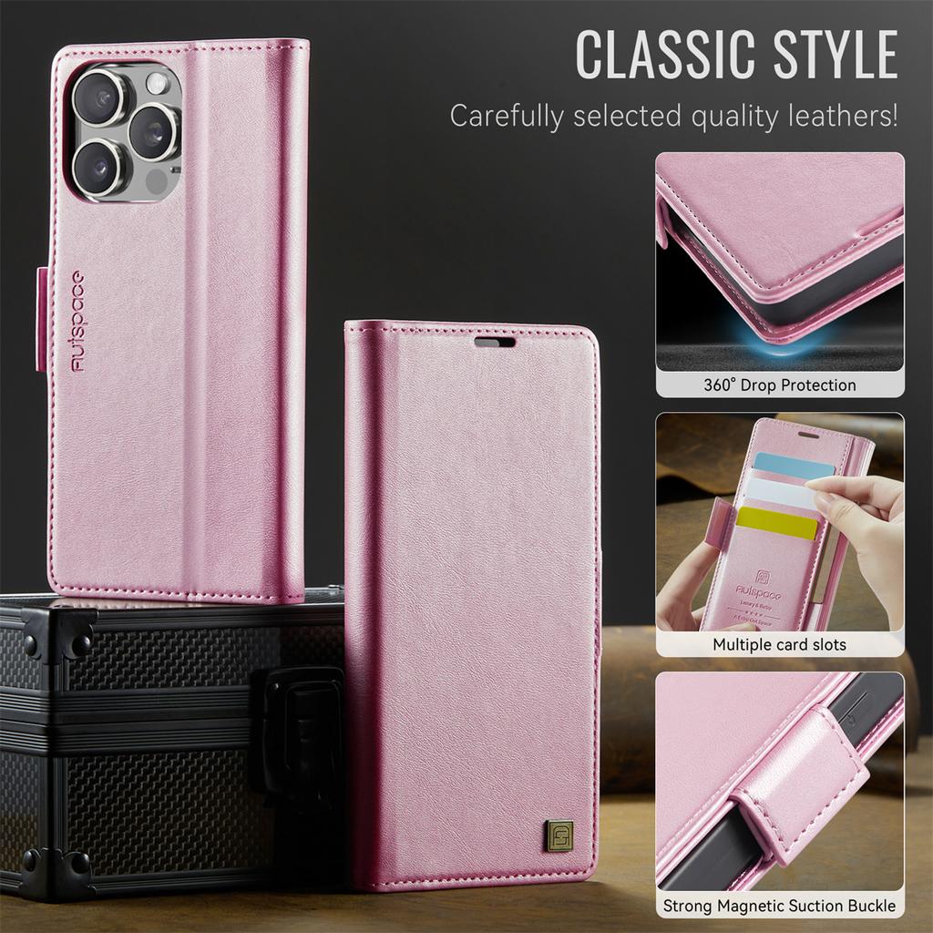 For iPhone 15 /15 Pro / 15 Pro Max / 15 Plus. Wallet Case with Card Slots & Kickstand, 360° Protection Leather Case