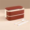 Bento Boxes Double Layer Student Food Storage Container Keep Warm Sealing Boxes 304 Stainless Steel Lunch Box for Office