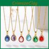 Koper Zircon Waterdruppel Hangende Ketting Voor Vrouwen Stijlvol Accessoire