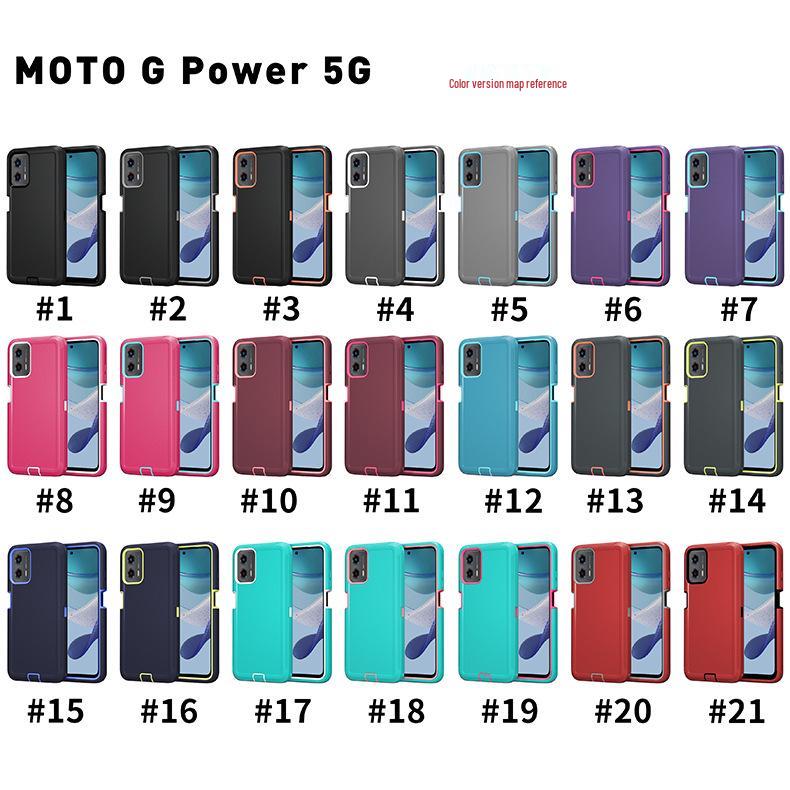 Moto G Power 5G 2024 Drop-Proof Protective Case, Three-in-One Design, Cross-Border Compatible.