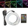Car Interior Ambient Lighting USB Voice-controlled LED Ambient Lights Strip RGB Auto Interior Lamp Strip For Auto Interior deco