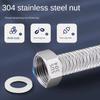 20/40/60/100/150/200cm G1/2 Inch 304 Stainless Steel Flexible Bellows High Pressure Explosion-proof Hose Cold and Hot Water Pipe