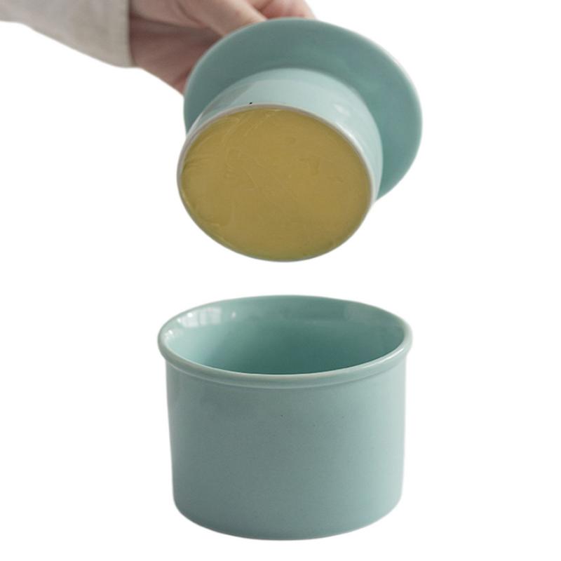 Porcelain Butter Crock Modern Round Butter Ceramic Bell Style Butter Jar Butter Dish With Lid Ceramic Bell Style Butter Jar