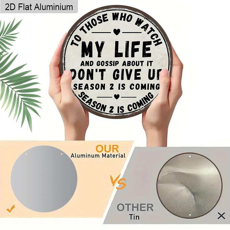 2D Flach 1 Stück Vintage Inspirierende Aluminium Hängeschild, "Für diejenigen, die mein Leben beobachten" Schriftzug Schild, Schlafzimmer Dekor, Büro Dekor, perfektes Geschenk für