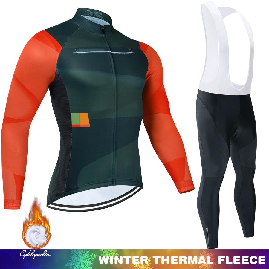 Thermal Cycling Jersey Men Men's Outfit Uniform Man Winter Fleece Road Bicycle Bike Set Clothing 2025 Bicycles Mountain Bikes