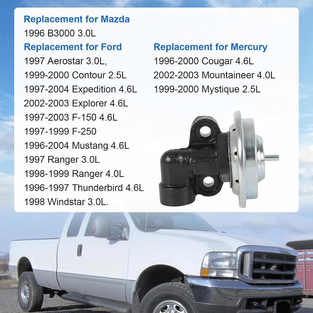 CARMOCAR Exhaust Gas Recirculation (EGR) Valve EGV575 Replacement For Ford F-150 Ranger,Mercury Cougar Mountaineer,Mazda B3000 F2CZ9D475A,F6ZZ9D475CA