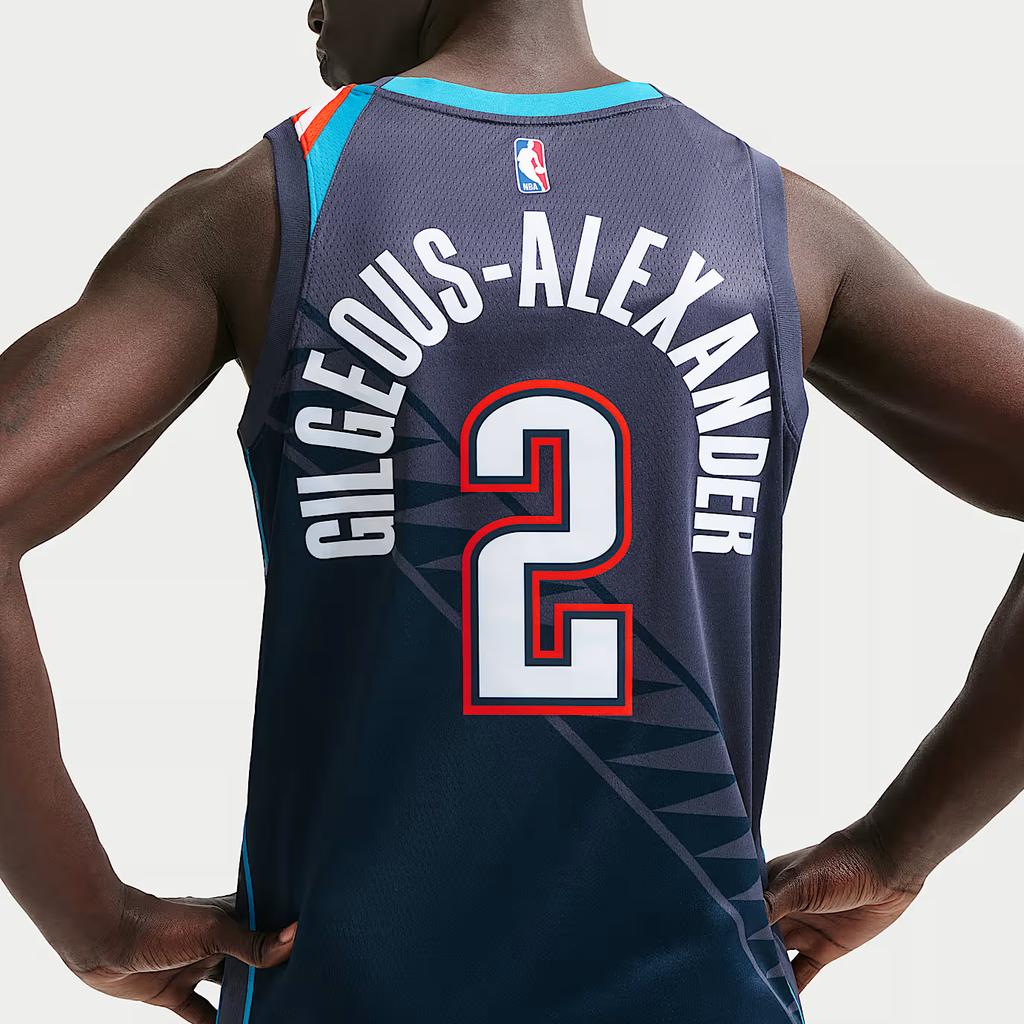 Nike Shai Gilgeous-Alexander Oklahoma City Thunder City Edition Men's Nike Nba Swingman Jersey HM5990-437