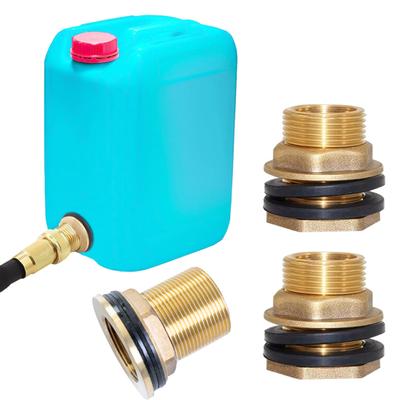 Brass Water Tank Connector 1/2" Female NPT 3/4" Male GHT Bucket Connector