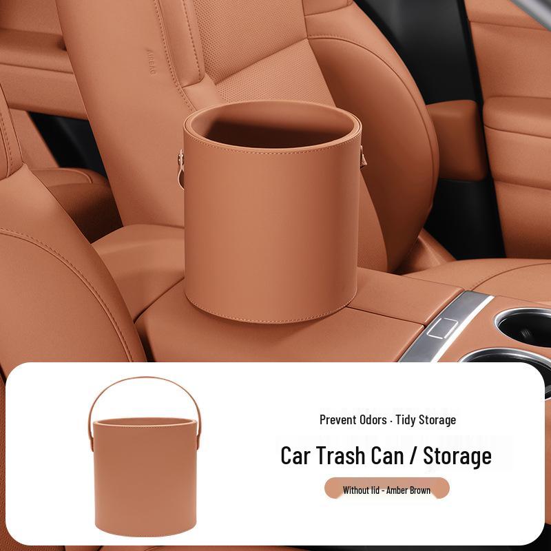 Multifunctional Handheld Car Trash Can with Lid