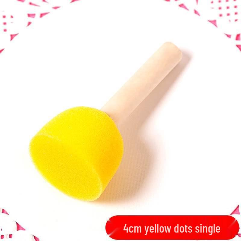 Children's Round Sponge Paint Brush for Art & DIY