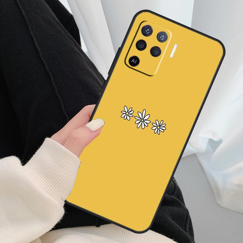 Daisy Sunflower Floral Flower Case für Oppo A18 A38 A58 A78 A98 A80 A60 A40 A96 A76 A16 A94 A74 A54 A15 A17 A57 A77 A5 Pro