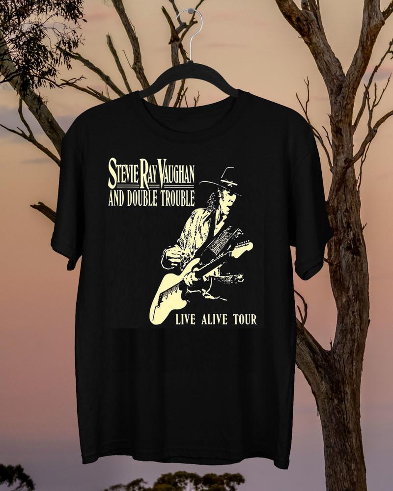 Stevie Ray Vaughan Live Alive Unisex T-Shirt All Size S-2345XL WA588 Unisex T-Shirt XXL