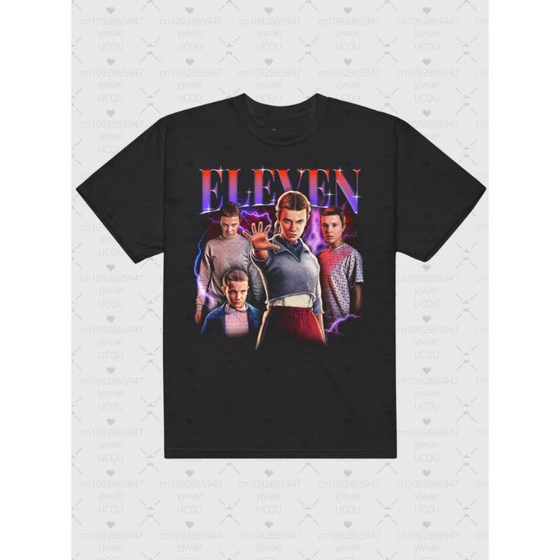 

2026 Summer Stranger 11 Hellfire T-Shirt Boys Fierce Demon Casual Streetwear 100