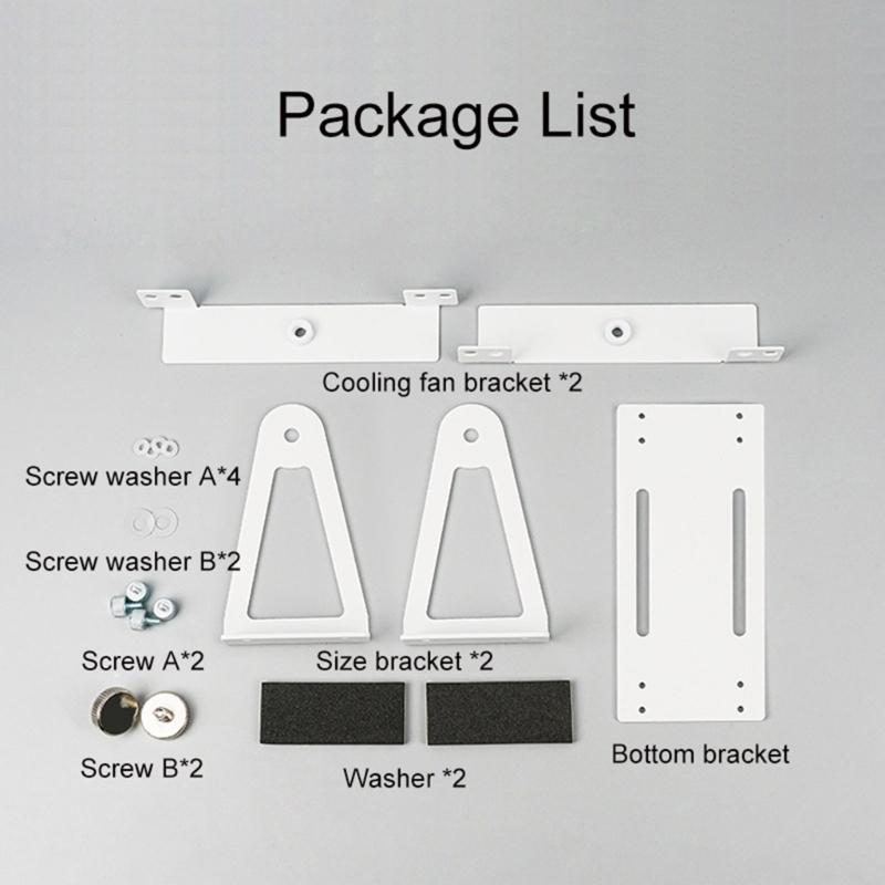 Rotatable External PC Case Fan Mounting Bracket Replacement For 12cm/14cm Fan Easy Installation Stand Accessories