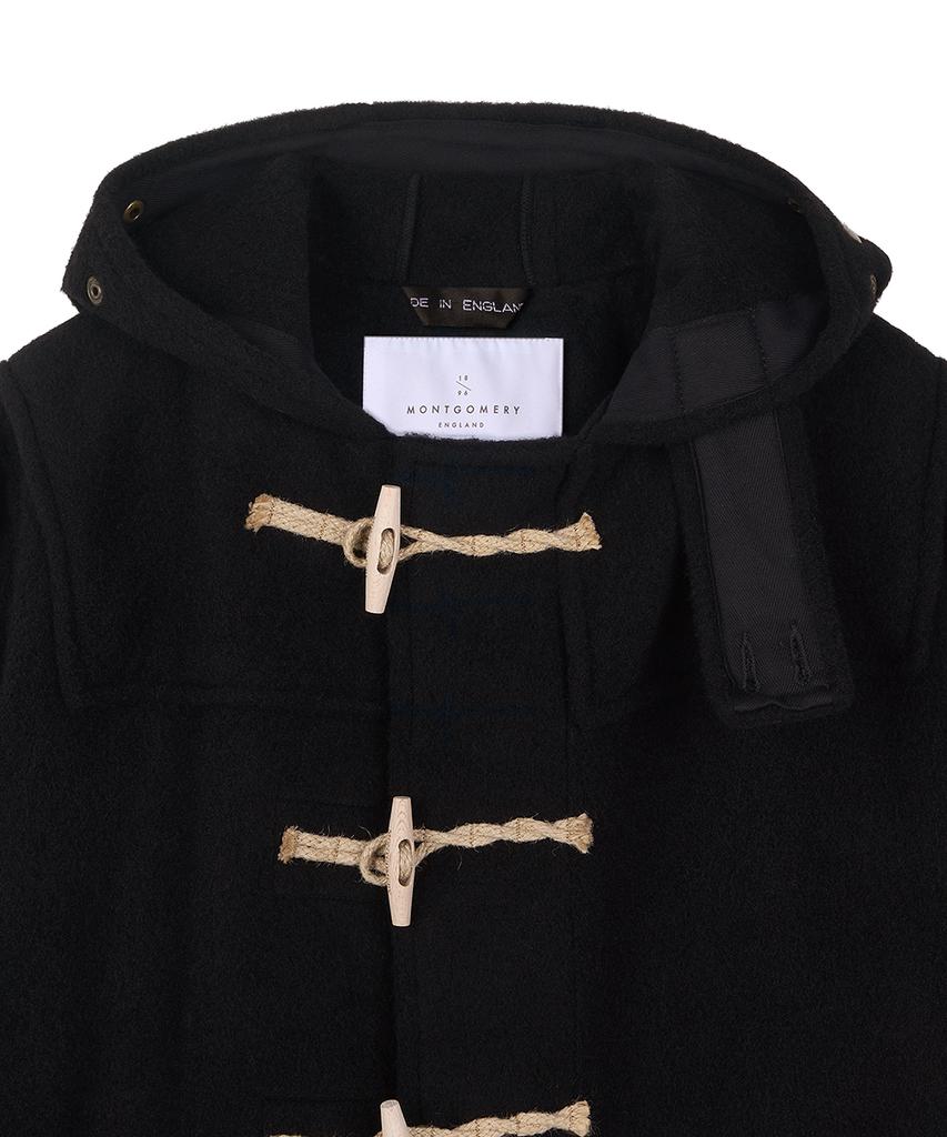 Montgomery Short Original Duffle Coat With Wooden - Black