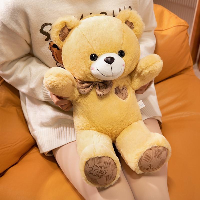 Non-Toxic Nice Kawaii Bowknot Bear Plush Toy Soft Stuffed Animal Bear Plushie Doll Birthday Christmas Gift For Children Kids