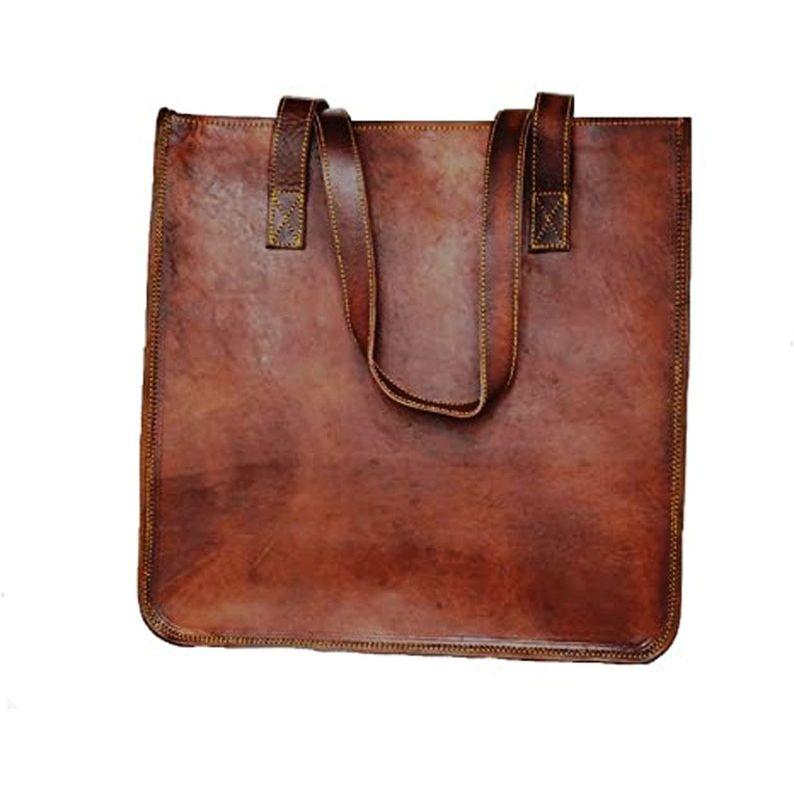Shoulder woman Tote Handmade leather bags for women And Woman Handmade Tote Purse Shoulder Market and shopping Bags Brown premium quality