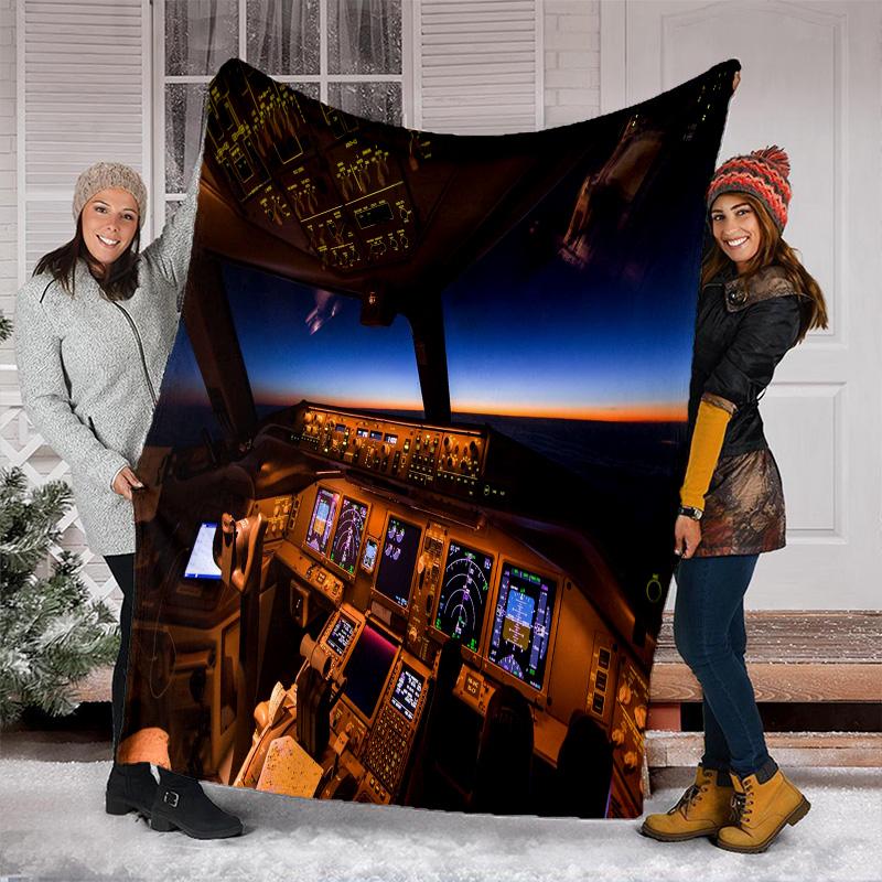 Pilotenblick Sternenhimmel Decke Perfekt für alle Jahreszeiten Weich Bequem Sofa Büro Nickerchen Reisen Geburtstagsgeschenk Weihnachtsgeschenk