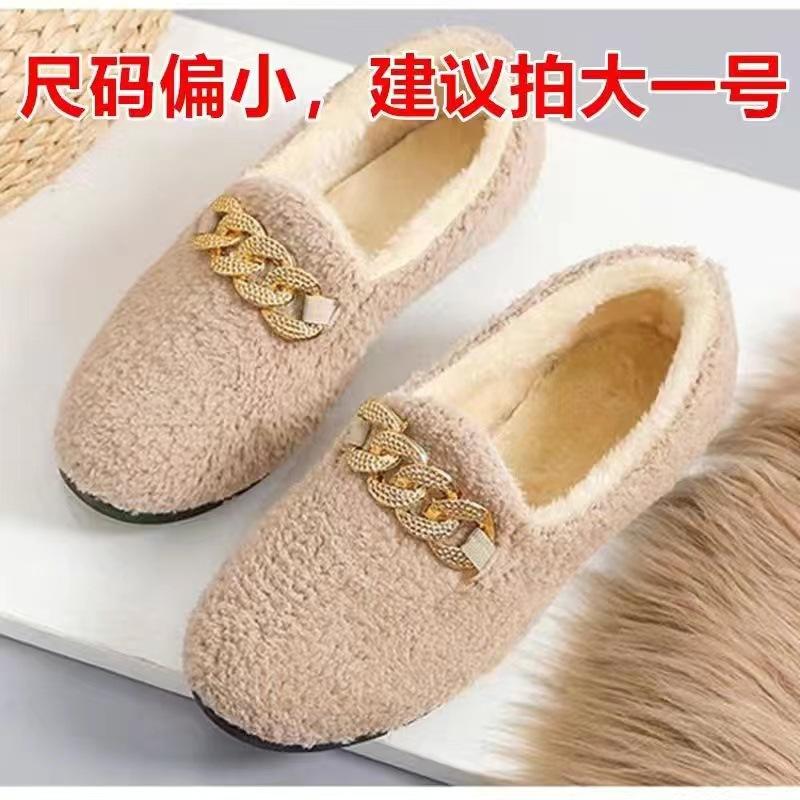 

Обувь дуду зимняя женская студенческая плюшевая обувь теплая и нескользящая милая для дома и улицы корейская версия обуви для послеродового периода хлопковая обувь 40