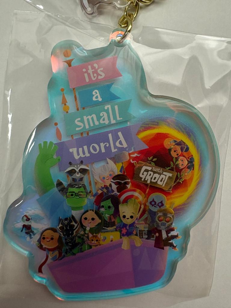 Tokyo Disney Resort Its Small World Groot Keychain Marvel Japan