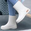 Chic Non-Slip Women's Rain Boots: Short-Tube Waterproof Rubber Shoes for Outdoor and Kitchen Use