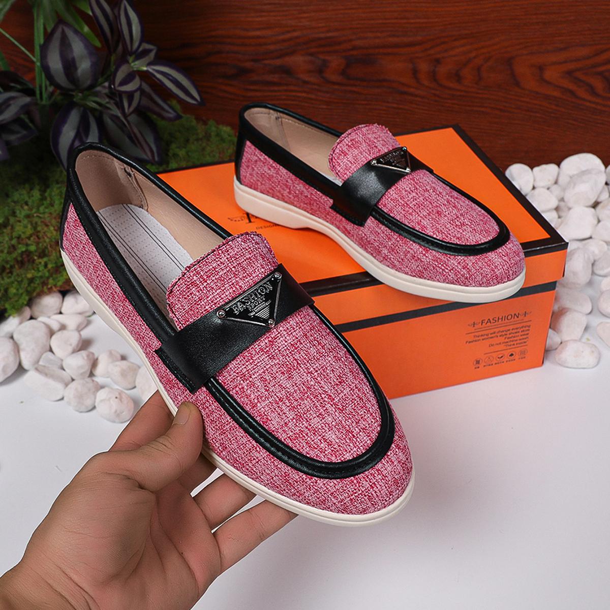

Осенние женские туфли на плоской подошве, большие размеры, холщовые мокасины, повседневная обувь для женщин, прогулочная обувь, кроссовки для активного отдыха, женские туфли на плоской подошве 43 розовый