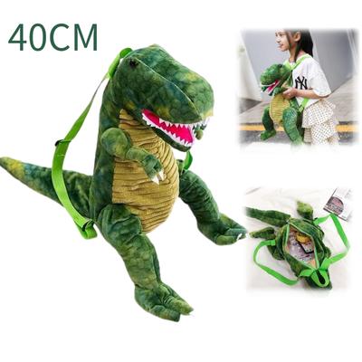 Detský kreslený dinosaurový plyšový batoh, Zábavná plyšová hračka Tyrannosaurus Rex/Triceratops Detský batoh