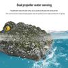 2.4G Remote Control Crocodile Boat: Long Endurance Educational Toy for Kids - Fun Summer Water Adventure