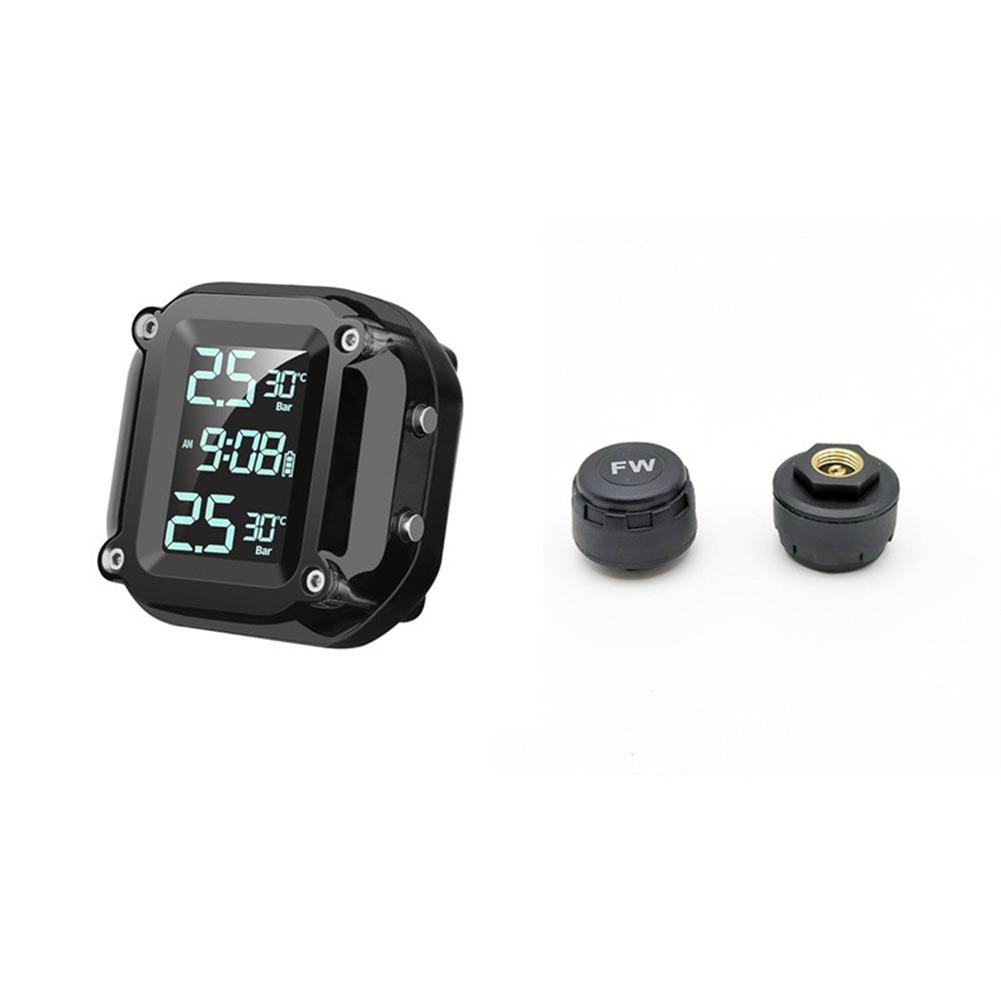 Motorcycle TPMS Digital Tyre Pressure Monitoring System 0–8 Bar +LCD Display And Sensors Motorcycle Electronics 1set