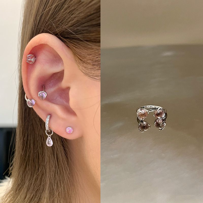 Ear Bone Nail Ear Bone Ring Medical Titanium Steel Ear Studs Ear Hole Titanium Alloy Female Ear Worm Nail Edge Unique Earrings Earrings