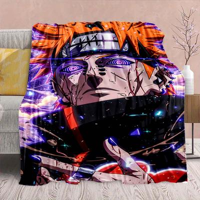 Naruto Anime Flannel Blanket - Soft Warm Perfect for Sofa, Bedding Camping Travel Office Home Decor -QJY