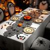 Space-saving Halloween Decoration Table Runner, 18 x 72 Inch Gothic Black Lace Spider Party Decor Web Runner for Kitchen Dinner Centerpiece, Mesh