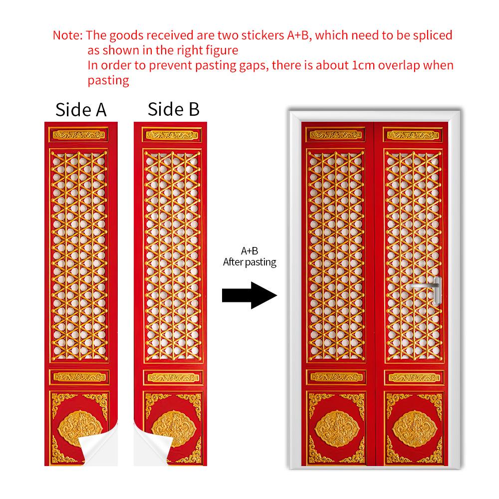 Cross-Border Self-Adhesive Removable Door & Wall Sticker for Rental Room Renovation.