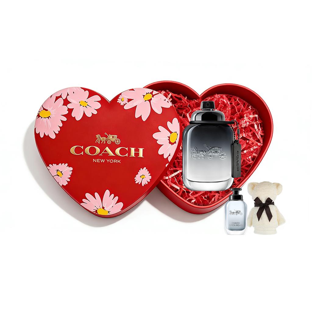 COACH New York Alias Classic Carriage, Homonymous Fragrance Sets Eau De Toilette 40ml/60ml+4.5ml+Heart Shaped Box