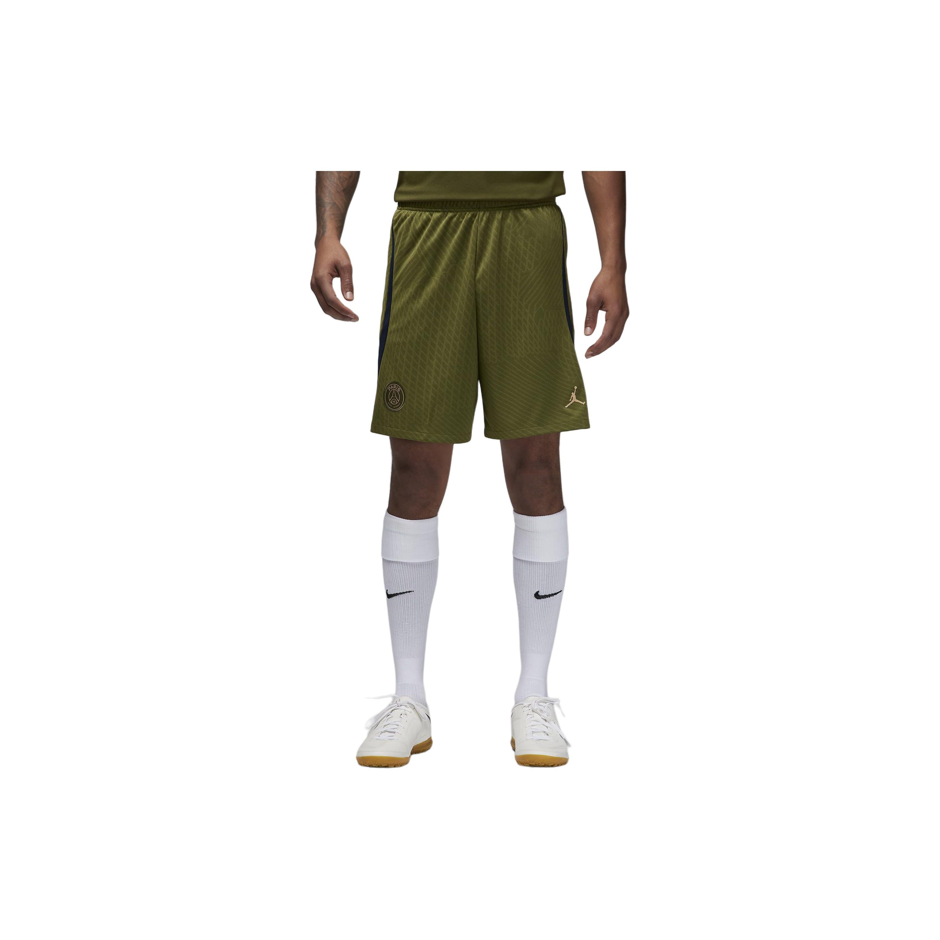 

Jordan Paris Saint-Germain Strike Fourth Logo Embroidered Patchwork Elastic Waist Football Pants Men Pants Olive FD7098-326 S