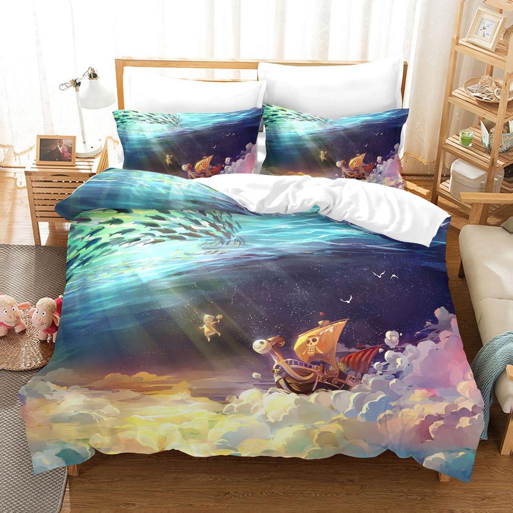 Animation Cartoon 3D Digital Printing Quilt Set Three-Piece Set