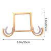 2Pcs Roman Rod Bracket Aluminum Alloy Thick Double Hook Stable Mounting Brackets for Heavy Curtains Blinds Modern Easy Install