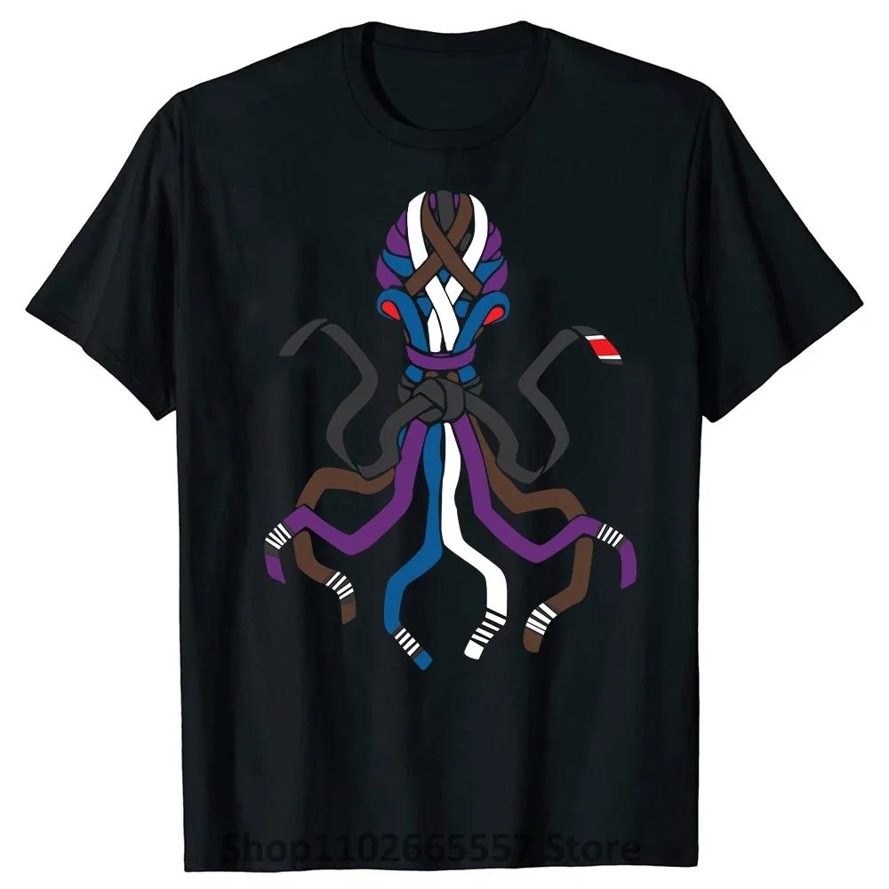 

BJJ Belt Octopus Graphic Tee Unisexs Breathable Cotton Short Sleeve TShirt S