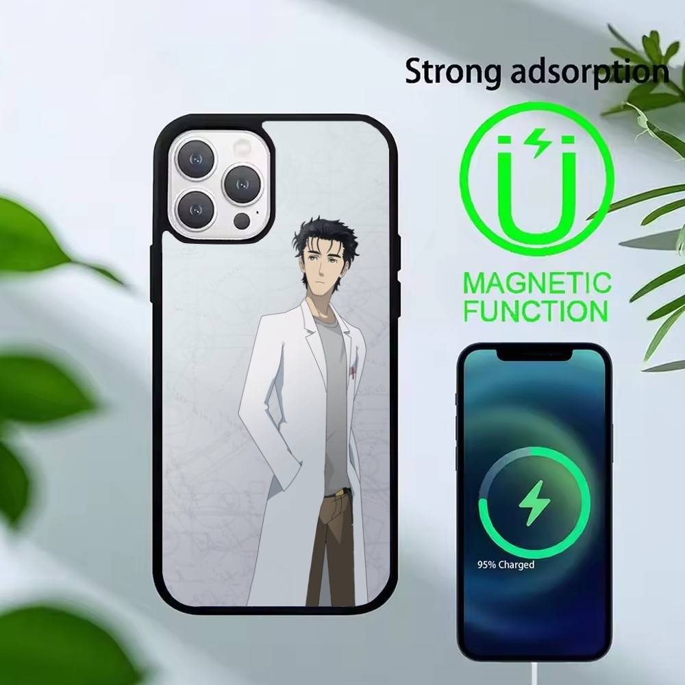 A-Okabe Rintaro STEINS DATE Phone Case For iPhone 17,16,15,14,13,Pro,Max,Plus,Magnetic For Magsafe Wireless Charging