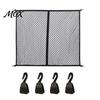 Vehicle Cargo Containment Truck Net, Bed Organizer Stretchable Elastic Net Luggage Holder with 4 Hooks for Pickup Bed, SUV Trunk Flexible Restraint