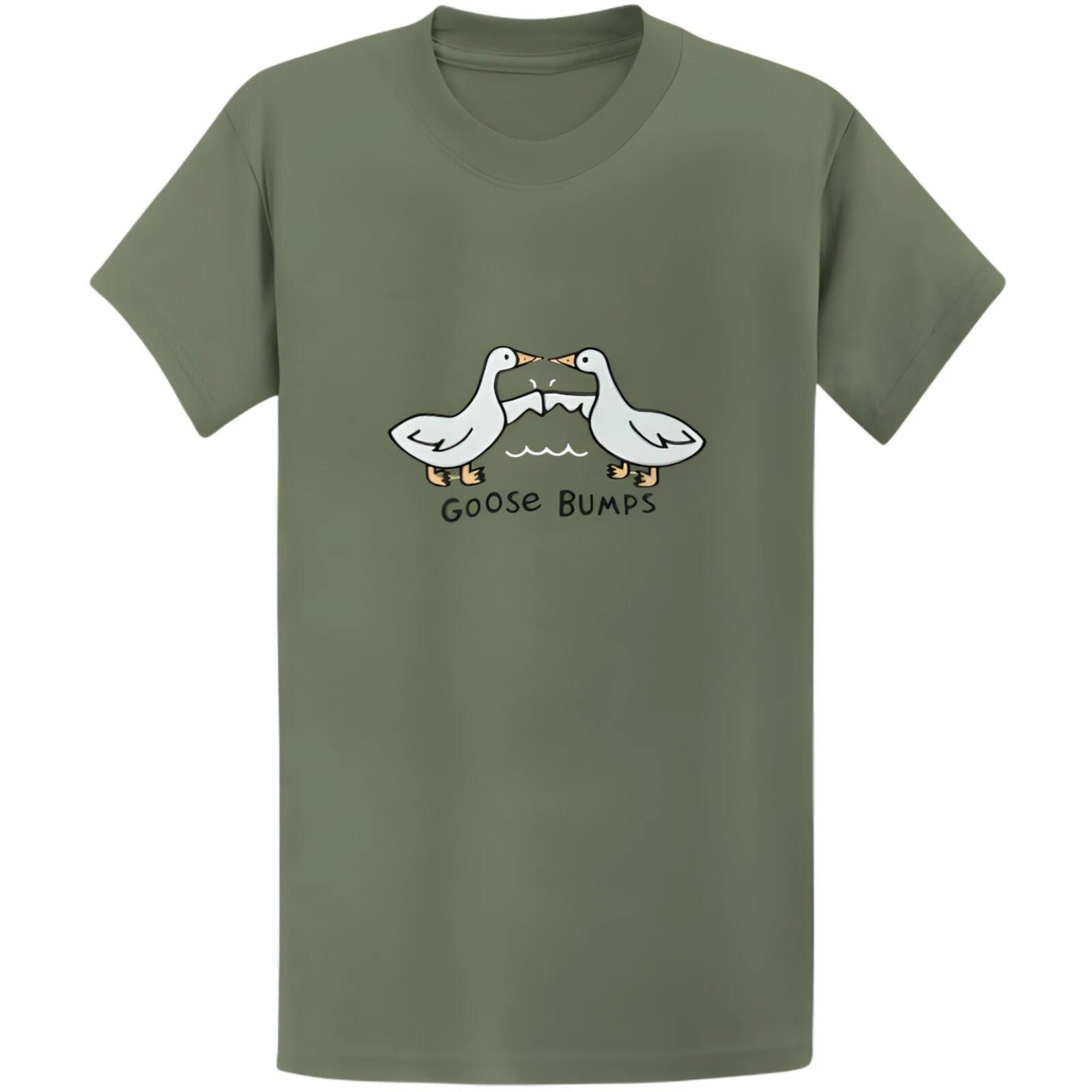 Gildan 5000 Goose Bumps T-Shirt Cute Animal Pun Graphic Tee XXL