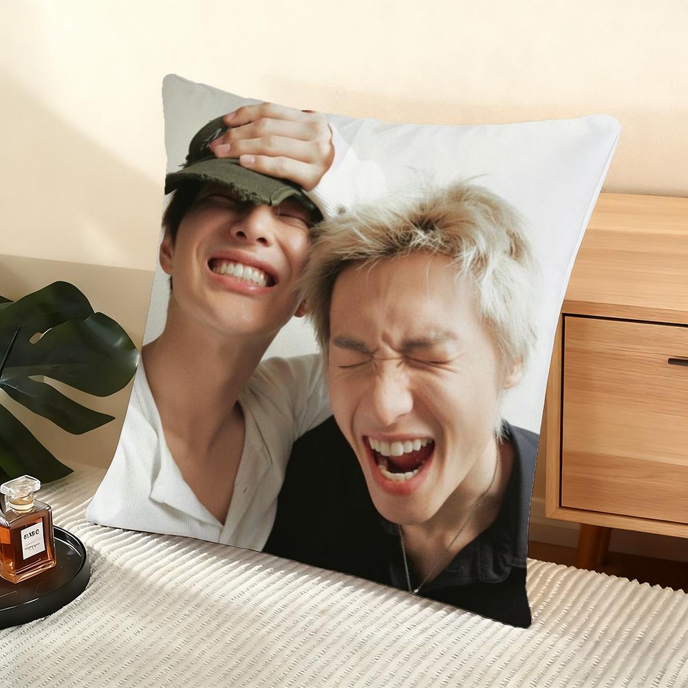 KPOP Cortis Boy Band Cushion Cover Silky Short Plush Home Sofa Cushion Cover - Invisible Zipper Home Decoration