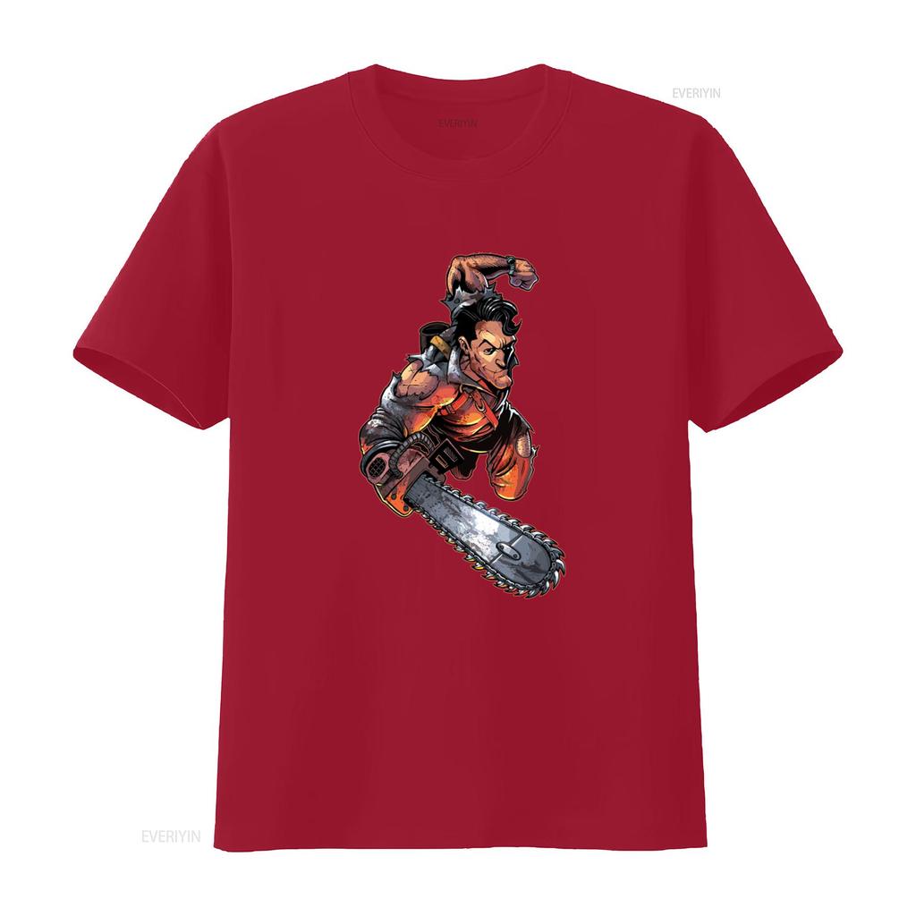 Ash Williams Evil Dead T Shirt 100 Cotton for Men All Sizes Available Vintage Washed Versatile Homme Graphic Streetwear Stylish