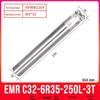 Shockproof EMR CNC Milling Cutter Holder - Round Nose, Bull Nose & Flat Machining Extensions (R4, R5, R6)