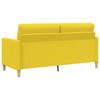 2 Piece Storage Sofa Set Light Yellow Polyester