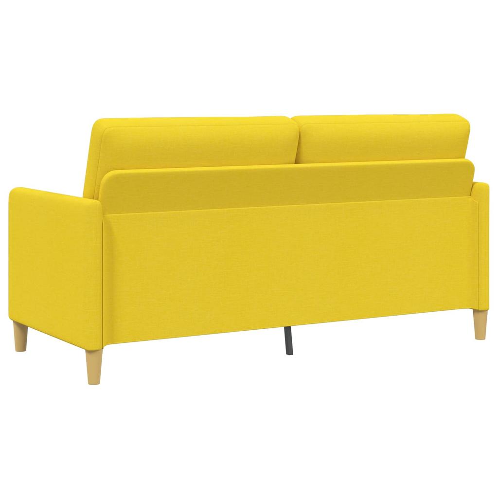 2 Piece Storage Sofa Set Light Yellow Polyester