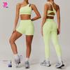 Breathable Quick-Dry Asymmetrical Yoga & Running Set with Pockets - Fitness Tight 6425